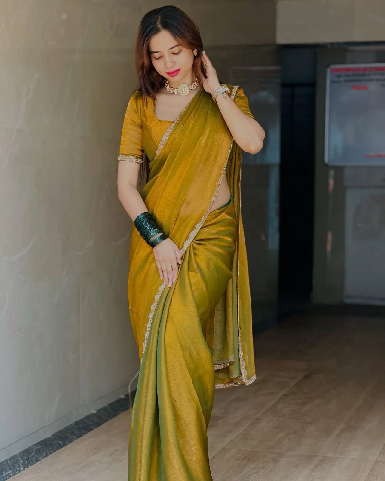 Apsara By Aab Cotton Shimmri Golden Fancy Saree Exporters In India